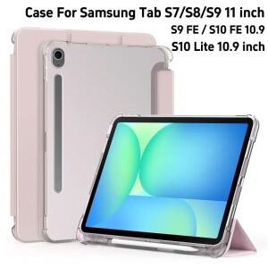 갤럭시 탭 S10 FE 케이스 / Lite 10.9인치 펜슬 홀더 커버 태블릿 푼다 자동 절전/활성화 기능 S7 S8 S9 1