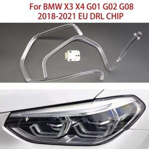 BMW호환 X3 X4 G01 G02 G08 18-2021 EU 차량용 DRL 칩 엔젤 아이 라이트 가이드 스트립 백색집열판, 무집열