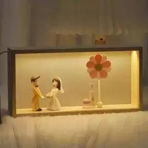섀도우 박스 프레임 직사각형 빈 피규어 전시 케이스 투명 릴 패널 인형 스탠드 추수감사절 선물