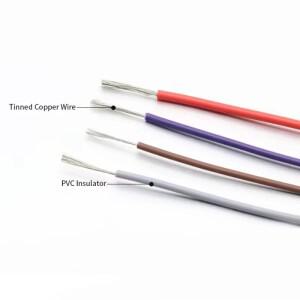 2/5m UL1007 전자 와이어 AWG 30 28 26 24 22 20 18 16 DIY LED 램프 조명 라인 PVC 절연 주석 도금 구리