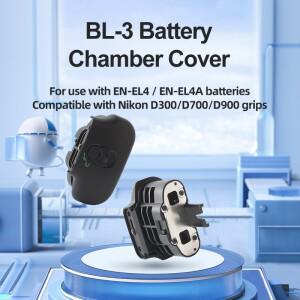 BL-3 배터리 챔버 커버 - Nikon D300 MB-D10 그립 EN-EL4용 스테인레스 스틸 ABS 무광 쉘