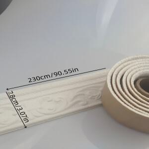 1개 7.8x230cm 자가 접착식 유연 폼 몰딩 트림 벽지 테두리 3D 스티커 장식 라인 필앤롤