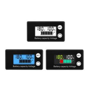 12V 24V 48V 72V 디지털 배터리 용량 표시기 DC 8V-100V 납산 리튬 LiFePO4 자동차 오토바이 전압계 게이