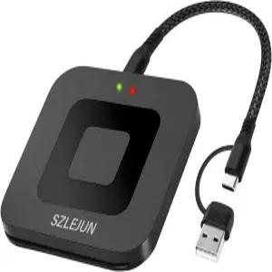 LEJUN CAC Reader USB/Type-C - Win/Mac/Linux/Android용 DOD 군용 스마트 카드 리더기 PIV PKI EMV eSIM