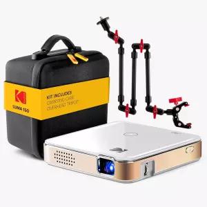 KODAK Luma 150 미니 프로젝터 키트 트레이싱용 아트 화이트 포켓형 안드로이드 iOS 윈도우에서 와이어