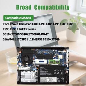 레노버 씽크패드 E480 E14/E15 1세대 01AV445 L17M3P52용 스카워 배터리