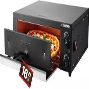 VEVOR 전기 피자 오븐 16인용 카운터탑 77~572°F 온도 범위 1750W 실내용 타이머 및 조절 기능이 있는