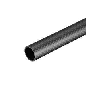 uxcell 탄소 섬유 튜브 16x14x330mm RC 비행기 쿼드콥터용 검정색 3K 롤 랩 매트 표면