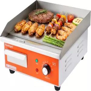 15인치 스테인리스 스틸 전기 조리대 그릴 110V 1500W 온도 조절 가능 무연 논스틱 테판야키 레스토랑 실내
