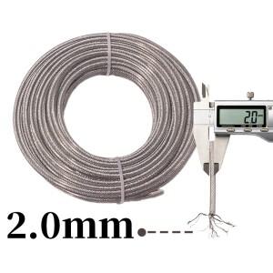 10M 헤비듀티 스틸 와이어 트리머 라인 2.0/2.4/2.7/3.0mm 잡초 제거기 스트링 브러시 커터 코드 범용 잔