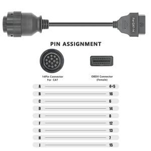 CAT 14핀 트럭 진단 도구 OBD2 어댑터 케이블 커넥터 14PIN - 차량용)