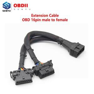 1~2개의 OBD2 연장 케이블  16핀 남성-여성 연결  ELM327 V1.5용  VAG 자동차 진단 도구 스캐너 COM  HUD용