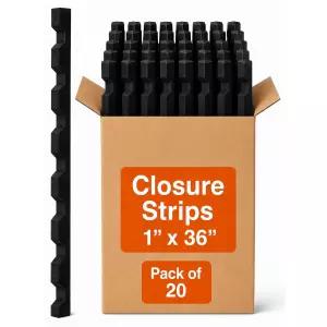 그레카 골판 폴리카보네이트 패널용 클로저 스트립 폼 지붕 실링 1 x 36 검정색 퍼골라 온실 카포트 20개입