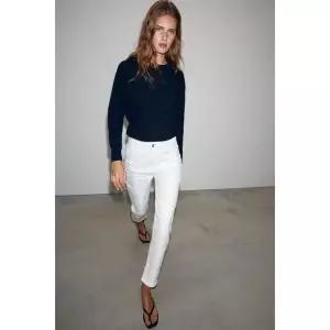 ZARA JEANS Z1975 MOM FIT 하이웨이스트 - 화이트 7223/022/250