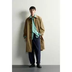 ZARA 왁스 코팅 효과 릴렉스핏 트렌치 코트 - 샌드 6318/310/707