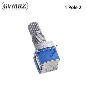 5PCS RS1010 로터리 스위치 15mm 샤프트 1P2T-1P6T 선택
