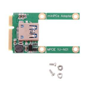 미니 소형 PCI-E-USB 3.0 확장 카드 노트북  PCI 익스프레스 변환기 라이저 어댑터  나사 피팅 포함  1 세