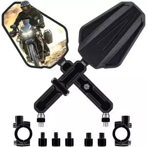 Adventure Motorcycle 미러 M8 0 ATV 핸들바용 360 조절 가능 7/8 맞는 접이식 볼 조인트 오토바이 더트