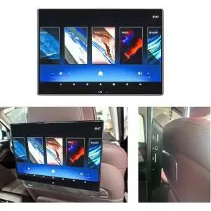 ASVEGE BMW 5 시리즈 7 I5 I7 X5 X6 X7용 Android TV 헤드레스트 모니터 13.3인치 IPS 2K HD 스크린 뒷좌석