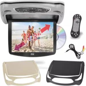 Pyle Car Roof Mount DVD 플레이어 모니터 13.3인치 차량용 플립 다운 오버헤드 스크린 - HDMI SD USB 카드
