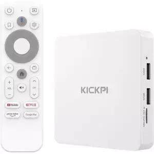 KICKPI KP1 안드로이드 TV 박스 구글 인증 4K 스트리밍 기기 2GB RAM ROM 음성 검색 지원 Chromecast 내장