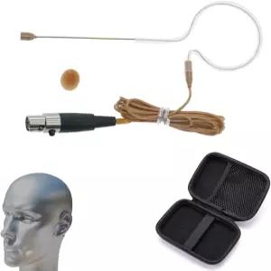 Tan Color MX15 이어 행잉 헤드셋 마이크 Shure ULX SLX UR1 BLX SVX U1 와이어리스 바디팩 지퍼 케이스