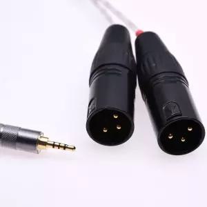 Silver Plated 쉴드 케이블 2.5mm TRRS 수컷 to 3핀 XLR 밸런스드 오디오 어댑터 for Astell Kern SP1000