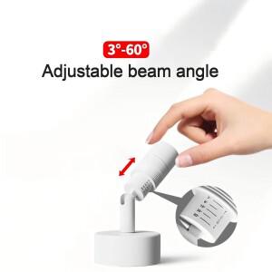 3-60도 각도 조절 가능 빔 LED 스포트라이트 줌 포커스 스팟 미니 소형 표면 장착 천장 램프 분위기 조명