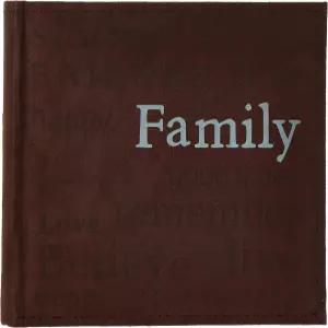 Pioneer Photo Albums 10004163 TXT-200BN Family Text Design Sewn Faux Suede Cover Album Multicolor