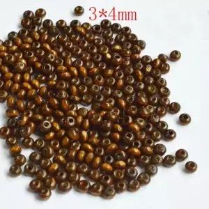 FLTMRH DIY 새로운 스타일 400pcs 나무 구슬 보석에 대 한 라운드 볼 스페이서 비즈 천연 매력 다채로운
