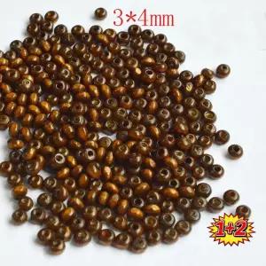 [1+2] FLTMRH DIY 새로운 스타일 400pcs 나무 구슬 보석에 대 한 라운드 볼 스페이서 비즈 천연 매력