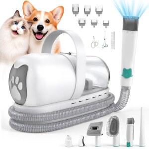 CLEANPAWS 2026 업그레이드된 반려견 미용 진공 키트 발톱깎이 및 털 빠짐 방지 빗 13000Pa 빠짐용 반려동물 9 in 1 1L 먼지통 모든 견종과 고양이를 위한 조용한