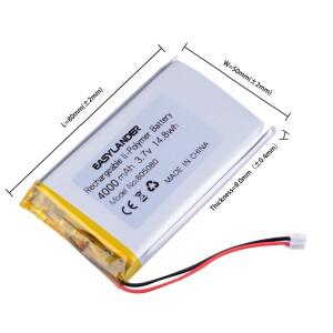 JST 2.0mm 2Pin 3.7V 4000mAh 805080 리튬 이온 폴리머 배터리 Lipo