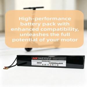 36V 12000mAh 충전식 리튬 배터리 팩 | 250W-500W 모터에 적합한 BMS가 장착된 고용량 전동 킥 스쿠터