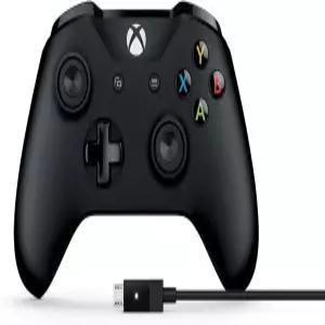 마이크로소프트 4N6-00001 윈도우용 Xbox 컨트롤러 + 케이블 블랙