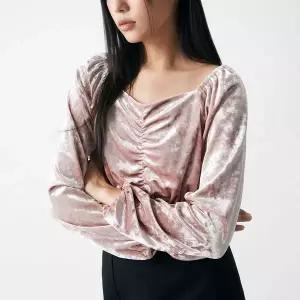 [미쏘]오프숄더 벨벳 블라우스 MIWBLE112G T_P431168877