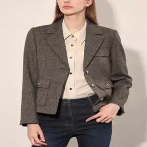 [올리비아로렌]크롭 소매 배색 자켓VVCFU4F8261_YS