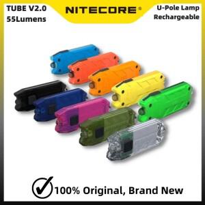 NITECORE 튜브 V2.0 U 극 램프 키체인 조명  고성능 LED 포켓 손전등 사용  55 루멘