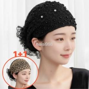 루체엠 1+1 망사두건 메쉬모자 패션 주방모 레이스비니