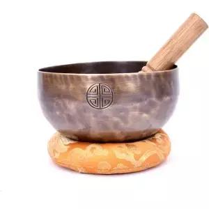 7 히말라야 싱잉볼 네팔 수제 차크라 힐링 요가 및 사운드 용 풀문 티베트 명상 볼 세트 말렛과 쿠션 포함