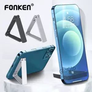 FONKEN 범용 미니 휴대 전화 홀더 뒷면 스티커 사람 보이지 않는 접이식 데스크탑 아연 합금 스탠드