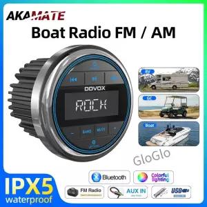 RV UTV ATV SPA RZR 보트용 MP3 해양 라디오 미디어 플레이어 스테레오 방수 블루투스 AUX USB 오디오