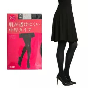 일본직수입 FIT LADY 80D 유발팬티스타킹 2개 M-L 고탄력 고급 정장 투명 여성 검정 교복