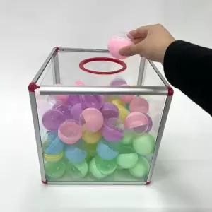홈파티 장난감 뽑기 놀이용 투명 케이스 60mm 파티용품