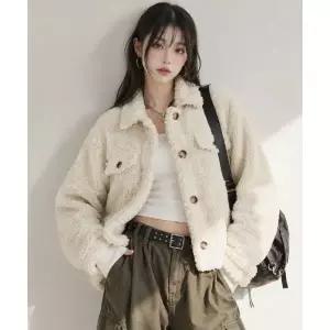 CHASECULT 여성 보아 카라 반코트-오트밀