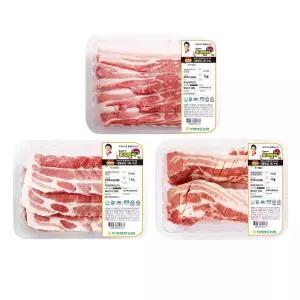 포크밸리 삼겹 1kg +칼집삼겹 1kg +목심 1kg (로스용)
