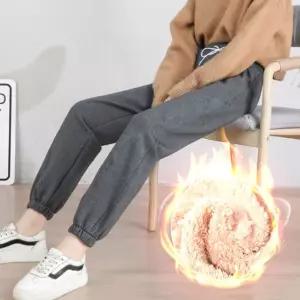 양털 방한 바지 여자 겨울 후리스 안감 조거팬츠