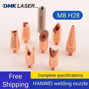 HANWEI 파이버 용접 노즐 H28 M8 와이어 피드 구리 팁