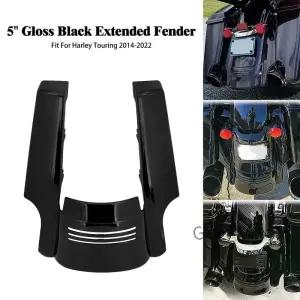 오토바이 글로스 블랙 리어 익스텐션 5 Harley Touring Electra Street Road FLHR FLHT CVO 2014-2023