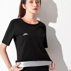 여자 블랙 땀복 반팔 티셔츠 트레이닝 헬스복 상의 트레이닝복 운동복 BBB52